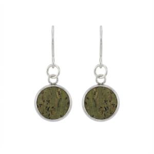 Khaki Vegan Cork Dangle Earrings