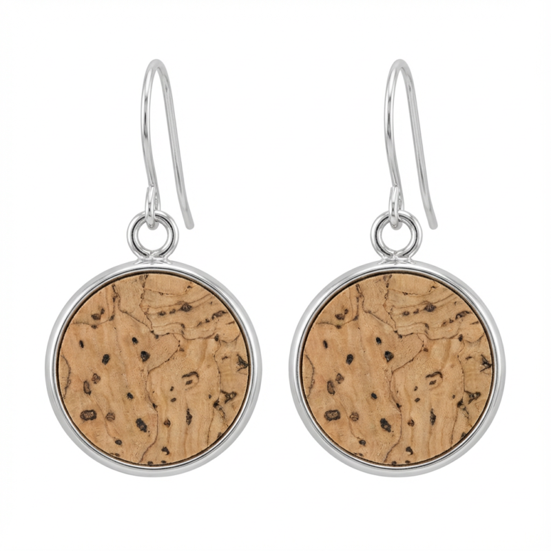 Natural Vegan Cork Dangle Earrings