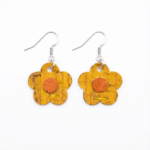 Petal Dangle Earrings - Mustard Yellow