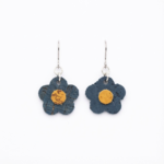 Petal Dangle Earrings - Dark Blue